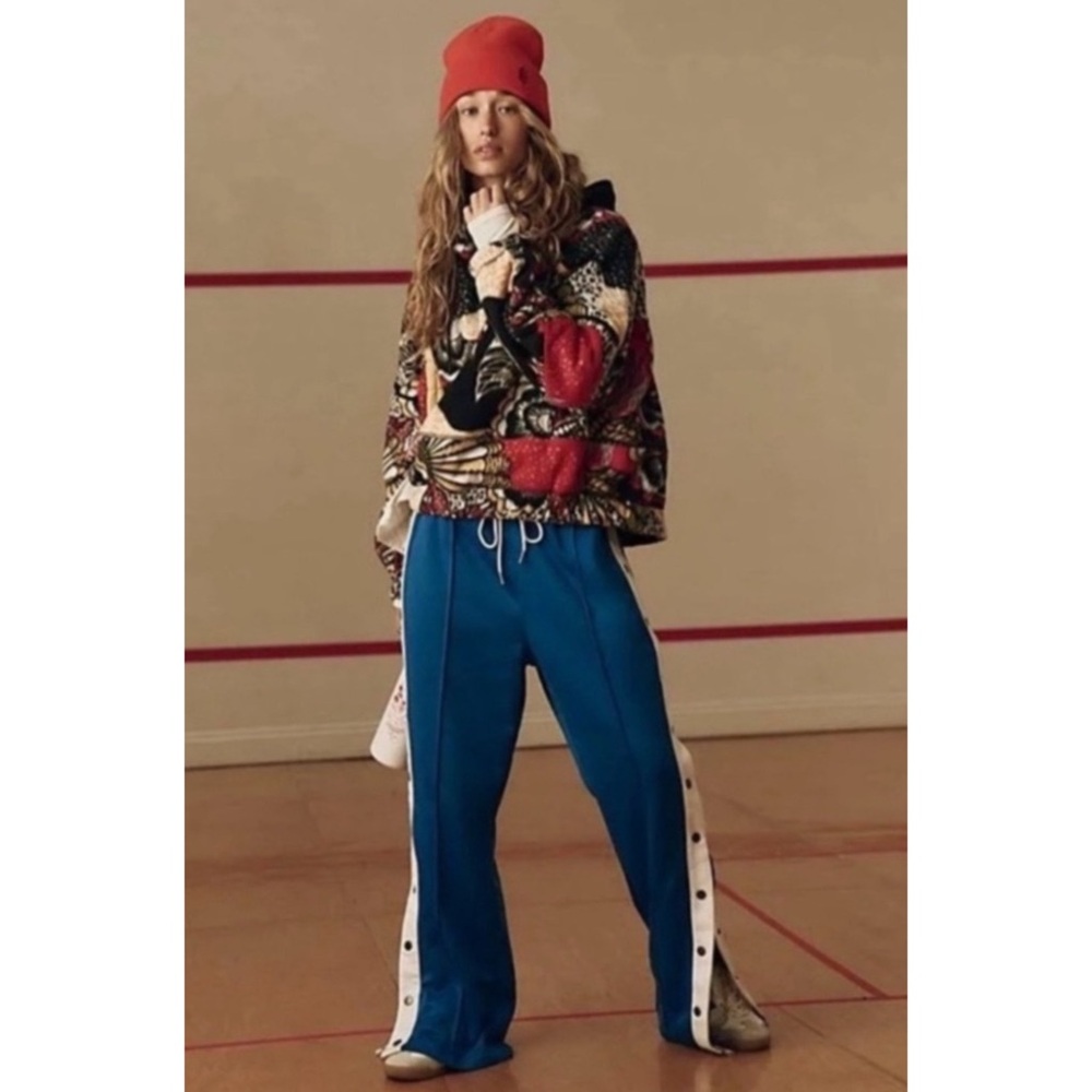 Free People Wild And Free Printed Fleece Pullover Hoodie Wildflower L - Picture 2 of 5